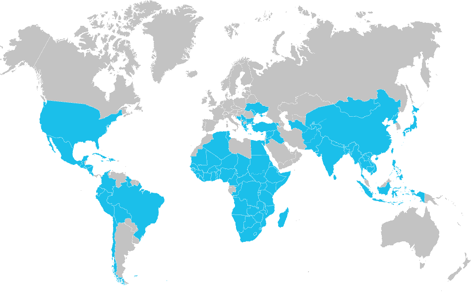 Where We Work - Locations Map