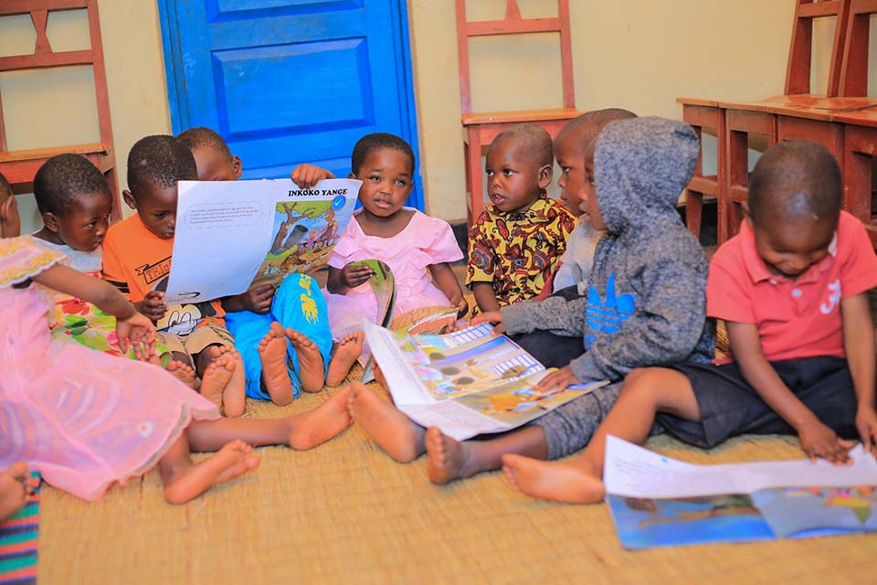 children in classroom in Rwanda
