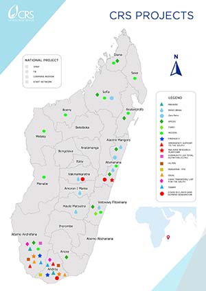 map of CRS Madagascar project locations