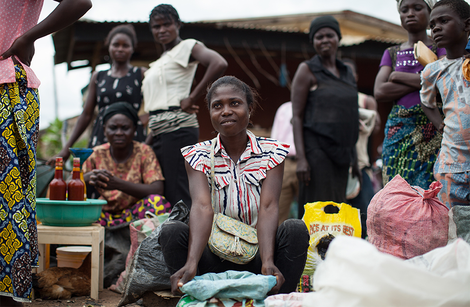 woman in market in Nigeria