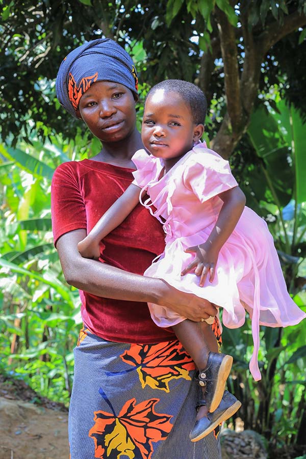 mother holding child in Rwanda
