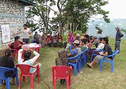 outdoor classroom in Nepal