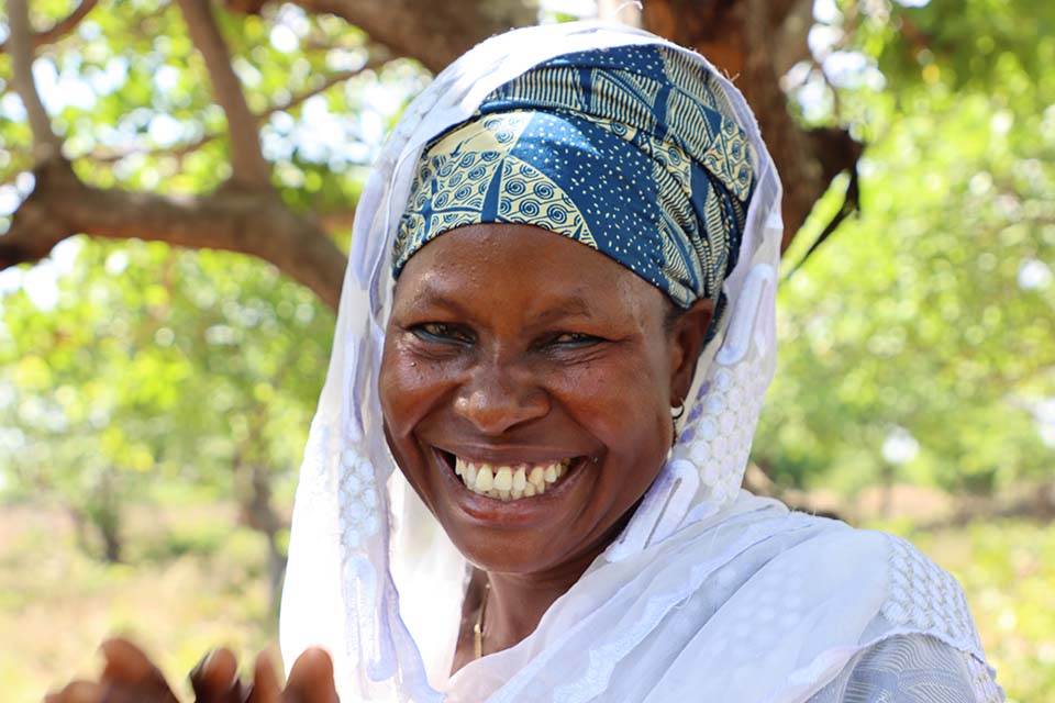 portrait of woman cashew farmer in Benin