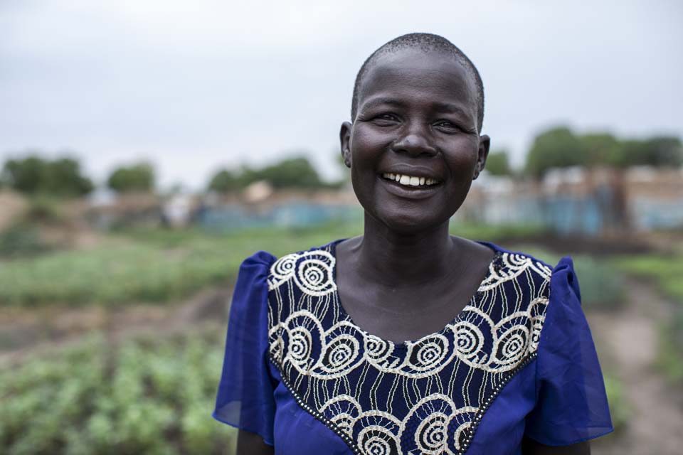 woman in South Sudan farm producer group