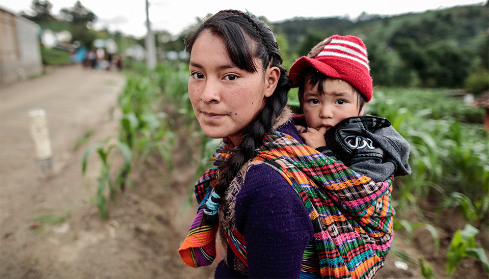young mom and daughter in Guatemala