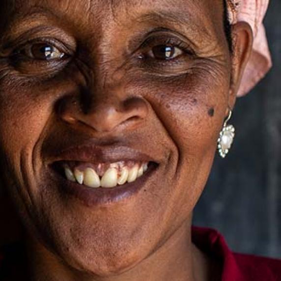 Ethiopian woman smiling