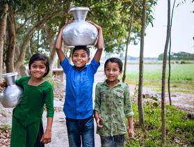 Image of three children from Bangladesh