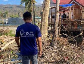 CRS worker in aftermath of Philippines typhoon rai