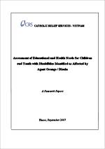 Assessment of Educational and Health Needs for Children and Youth with Disabilities Identified as Affected by Agent Orange/Dioxi