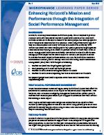 Enhancing Horizonti's Mission and Performance Through the Integration of Social Performance Management
