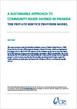 A Sustainable Approach To Community-Based Savings in Rwanda 